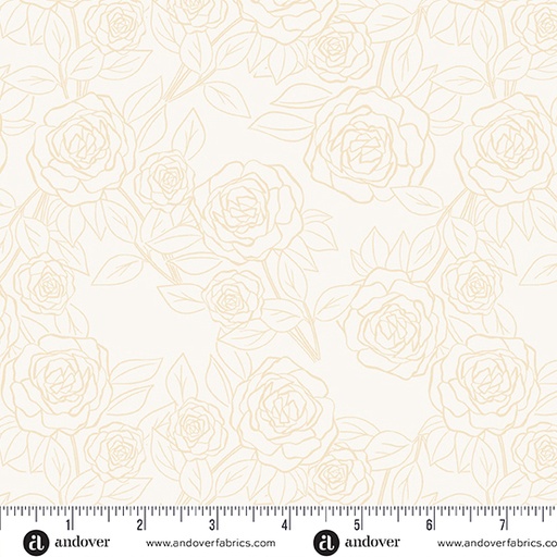 [A-1179-LN] Color Me Pretty by Stephanie Organes - Rose Bloom in Cream