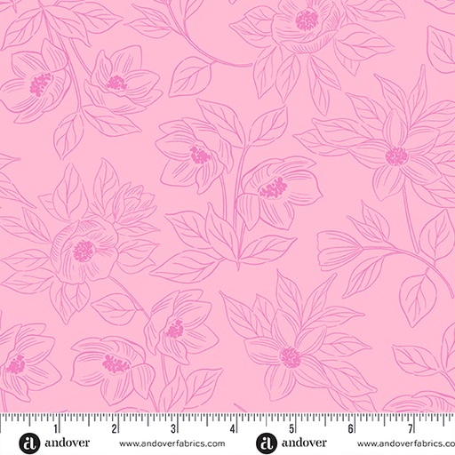 [A-1180-E] Color Me Pretty by Stephanie Organes - Flora in Pink