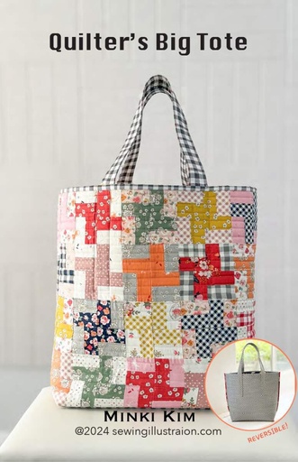 [P178-SIBP6] Paper Pattern - Quilters Big Tote by Minki Kim