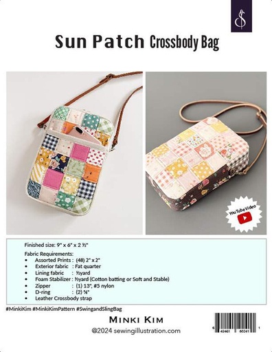 [P178-SIBP7] Paper Pattern - Sun Patch Crossbody Bag by Minki Kim