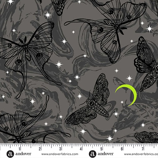 [A-1516-C] Phantasm by Libs Elliott - Mystic Moths in Raven