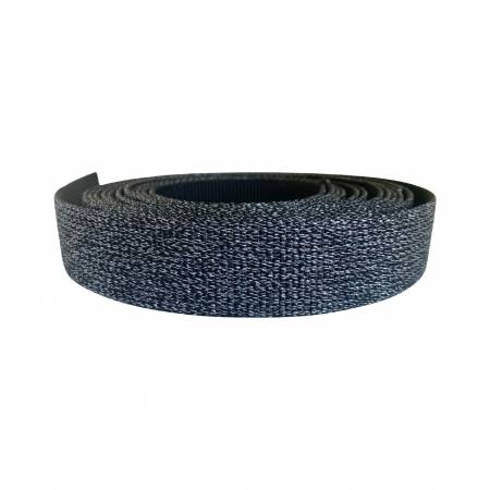 [SHH-GLTWEBBKBTY] Glitter Webbing - Black By the Yard
