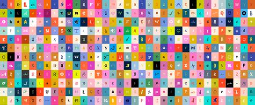 [RS5180 11] Selvedge Magic by Ruby Star Society - Letters in Multi