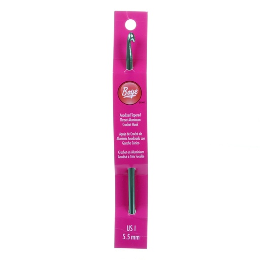 [6218-I] Boye Aluminum 6in Crochet Hook Size I