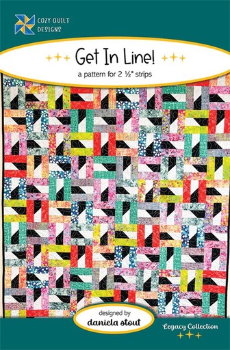 [CQ 01248] Paper Pattern - Get In Line! Quilt by Cozy Quilt Designs