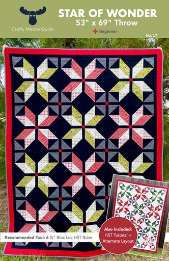[CMQ 17] Paper Pattern - Star of Wonder Quilt by Crafty Moose Quilts