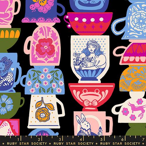 [RS2122 13] Hello Alice by Sarah Watts - Tea Party in Black | Ruby Star Society