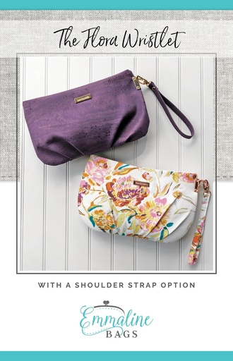 [EMMB-119-Paper] Paper Pattern - The Flora Wristlet Pattern by Emmaline Bags