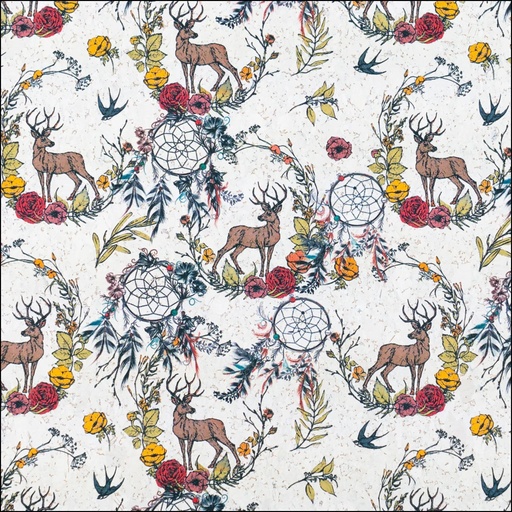Cork Fabric - Boho Forrest