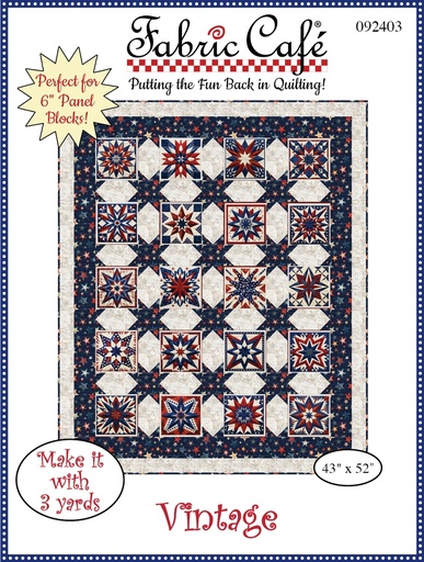 [FC092403] Paper Pattern -  Vintage 3 Yard Quilt by Fabric Cafe