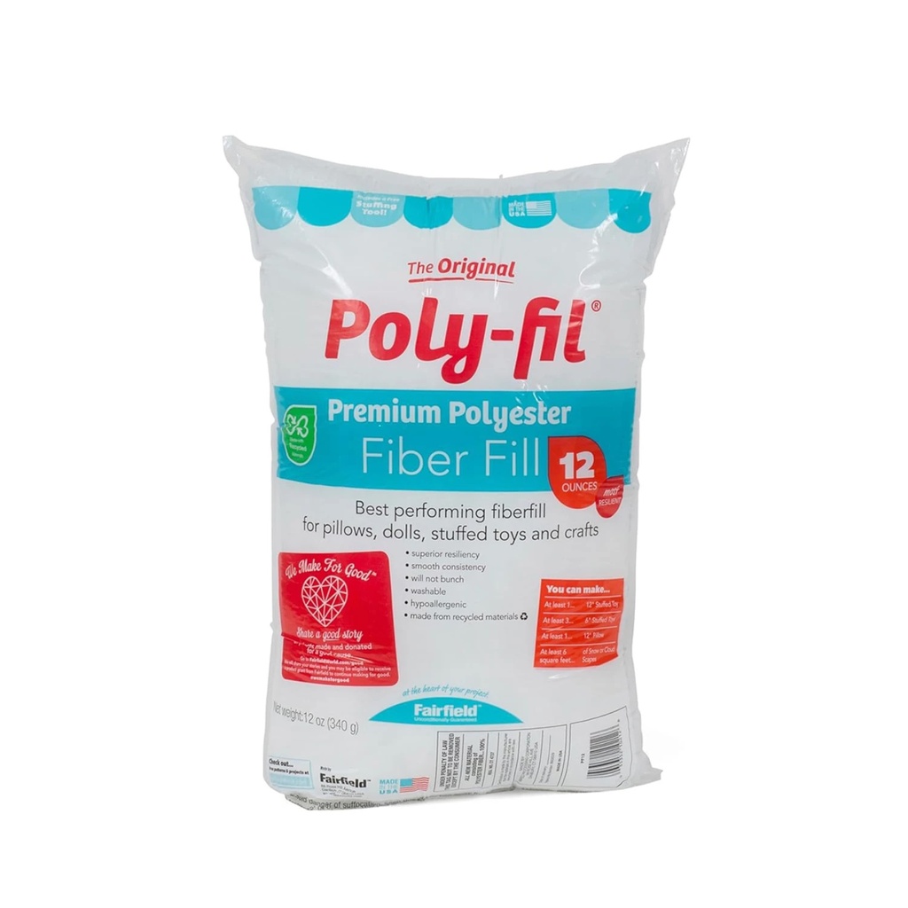 Poly-Fil Premium Polyester Fiber Fill 12oz Bag | Sewcial Creatives