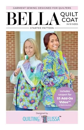 [PBAQE101] Paper Pattern - Bella Quilt Coat by Quilting Elissa