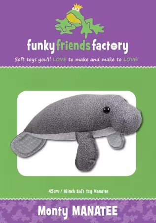 [FF4804] Paper Pattern -  Monty The Manatee by Funky Friends Factory