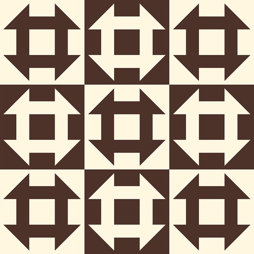 [54882-6] Perfect Points II by Whistler Studios - Churn Dash in Chocolate