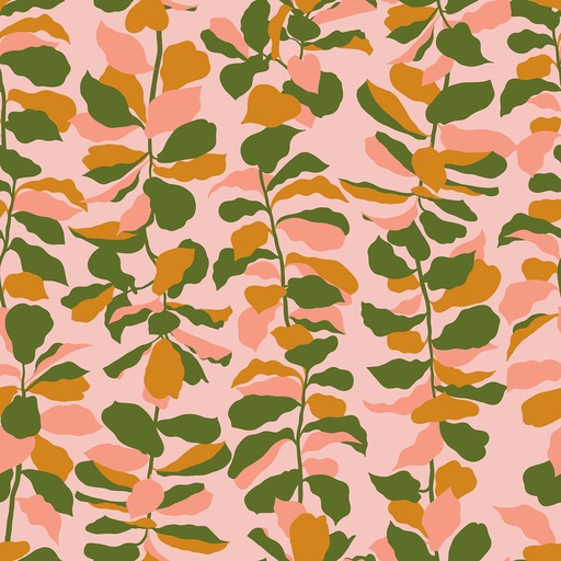 [RS5186 11] Calathea by Ruby Star Society – Fiddle Leaf in Sweet Pink