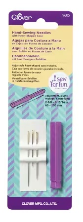 [9605CV] Hand Sewing Needles with Heart Shaped Case by Clover