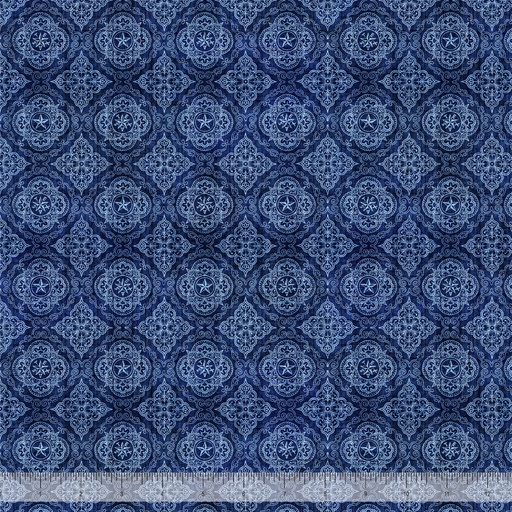 [31799 B] All Texas Shop Hop 2026 - Western Geo Medallions in Indigo