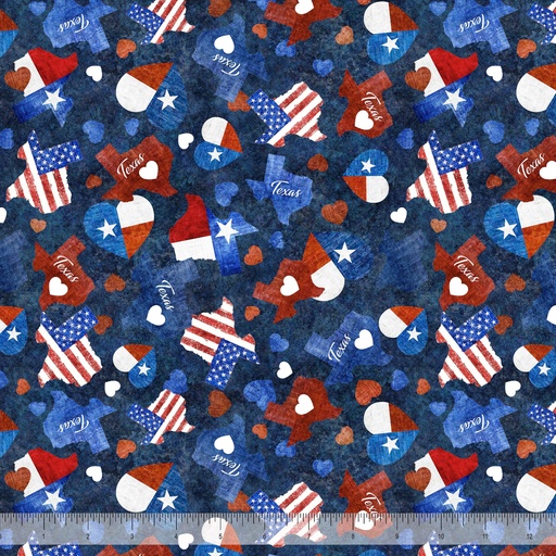 [31798 N] All Texas Shop Hop 2026 - Heart of Texas in Navy