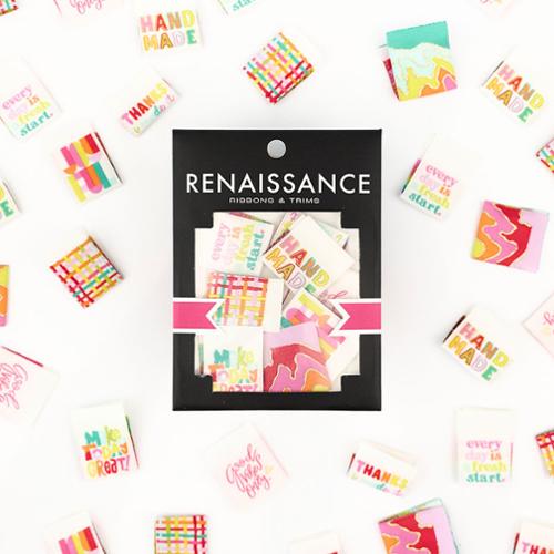 [WLP 2505] Woven Label Pack Good Vibes by Renaissance Ribbon