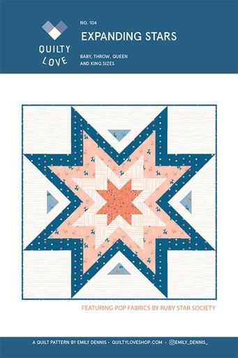 [QL 104] Expanding Stars Quilt Pattern by Emily Dennis