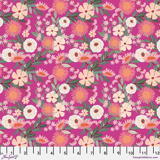 [PWMC098.XMAGENTA] Floral Fiesta by Mia Charro - Petal Paradise in Magenta