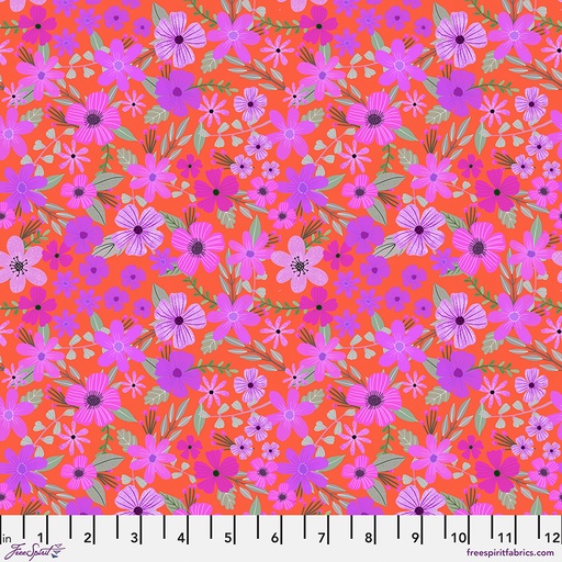 [PWMC099.XSTRAWBERRY] Floral Fiesta by Mia Charro - Blossom Bonanza in Strawberry