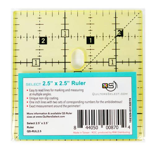 [QS RUL2 5] Quilters Select Non Slip Ruler - 2.5" x 2.5"