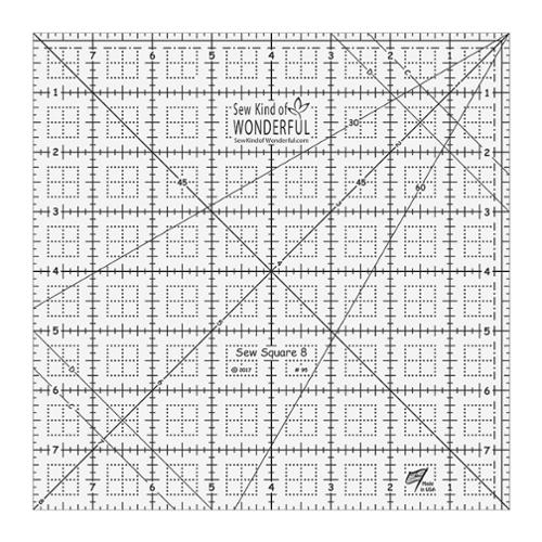 [SKW 95] Sew Square Ruler 8" by Sew Kind of Wonderful