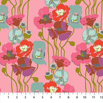 [AMT151-23V] Overdressed by Anna Maria - Pouring Poppies in Haze