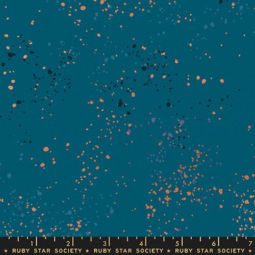 [RS1117 53LM] Speckled Canvas by Rashida Coleman Hale - Metallic Teal