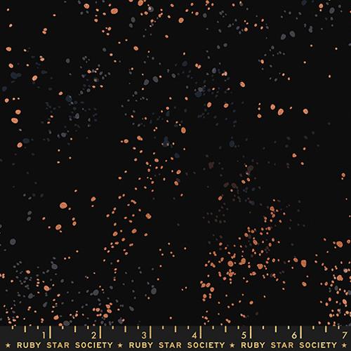 [RS1117 61LM] Speckled Canvas by Rashida Coleman Hale - Metallic Black