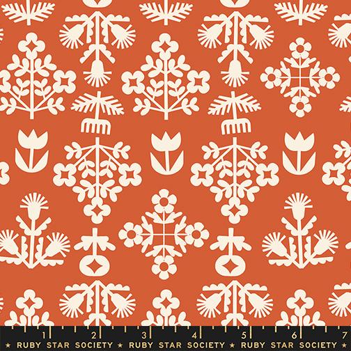 [RS1112 15] Paper Cuts 2 by Rashida Coleman - Fresh Cut Flowers in Persimmon