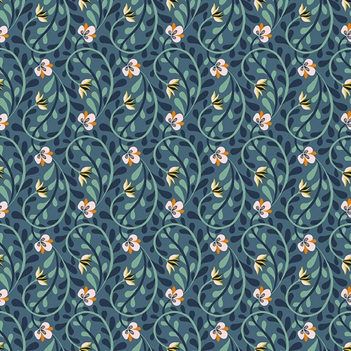 [31526-N] Serenade by Ink & Arrow - Climbing Vines in Navy