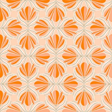 [31528-C] Serenade by Ink & Arrow - Hourglass Flowers in Peach