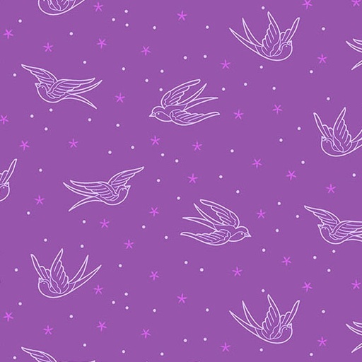 [A-10218-P] Perfect Day by Libs Elliott - Swallows in Purple