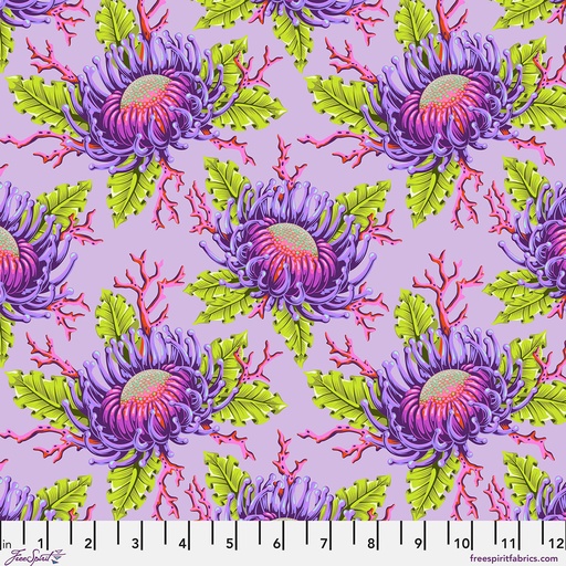 [PWTP265.ULTRAVIOLET] Floral Reef by Tula Pink - Friends & Anemones in Ultraviolet