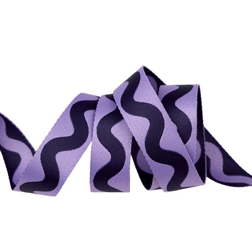 [TK-153/25mm Col 04] Floral Reef Webbing by Tula Pink - 1" Lil Squiggle in Ultraviolet
