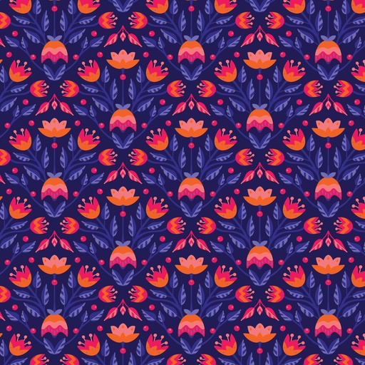 [229124] Blooming Garden by Cloud9 - Full Bloom in Navy