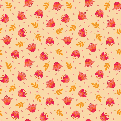 [229128] Blooming Garden by Cloud9 - Flower Dance in Pale Orange