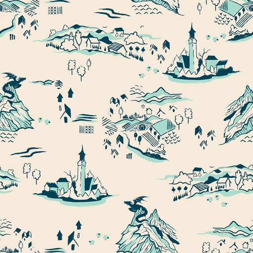 [RS2133 12] Fireglow by Sarah Watts - Mountain Town in Frost