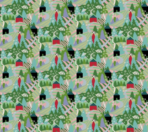 [AMT161-72V] Cozy Christmas by Anna Maria Parry - Morning Flurry in Flourish