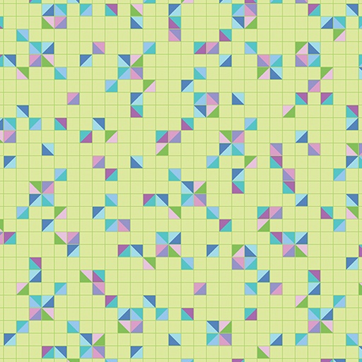[1722640B] Twilight Serenade by Amanda Murphy - Modern Triangles in Green