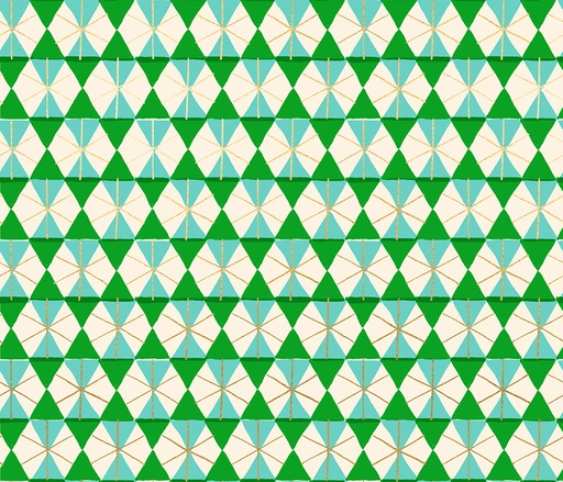 [RS3102 16M] Merry Happy by Kimberly Kight - Happy Hexie in Metallic Verdant