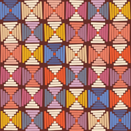 [RS1126 17L] Persimmon Canvas by Rashida Coleman Hale - Courthouse Steps in Cranberry