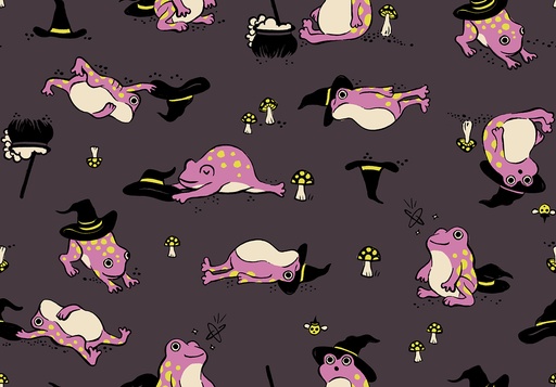 [RS5192 15] Freaky Familiars by Ruby Star Society - Frogmiliars in Eggplant