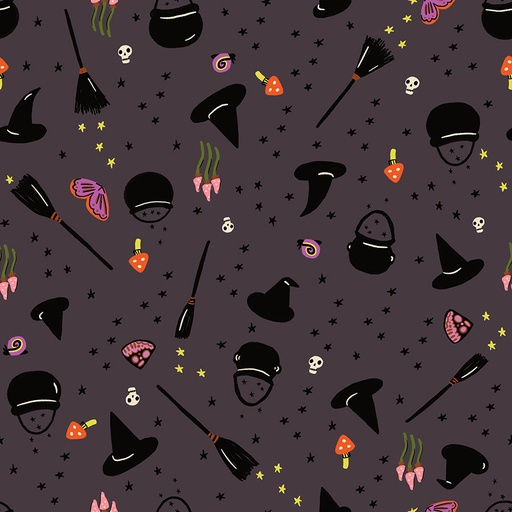 [RS5195 16] Freaky Familiars by Ruby Star Society - Witchy Woman in Eggplant