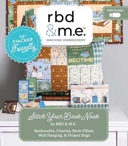 [ME100SBN26R2] Stitch Your Book Nook - Machine Embroidery USB