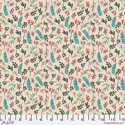 [PWMC114.XIVORY] Christmas Pets by Mia Charro - Christmas Berries in Ivory