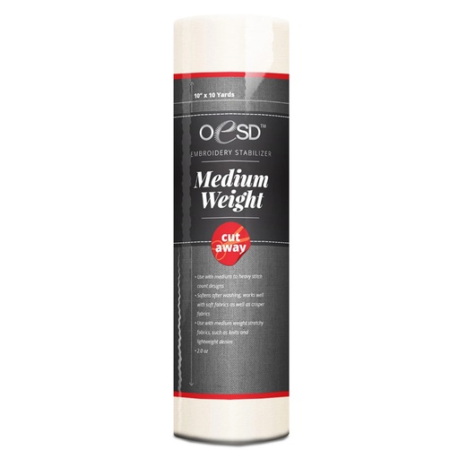 [HBC20-10] OESD - Cut Away Medium White 10"x10yd
