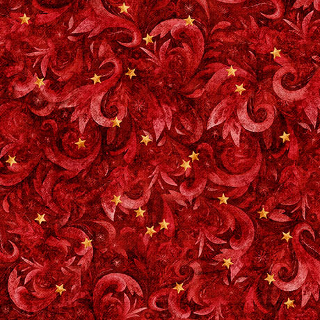 [32048-R] All American Snowman by Morris Creative Group - Swirls in Red